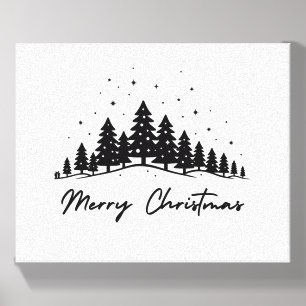 Christmas Wall Art Minimalist Modern Elegant Canvas Photo Tile