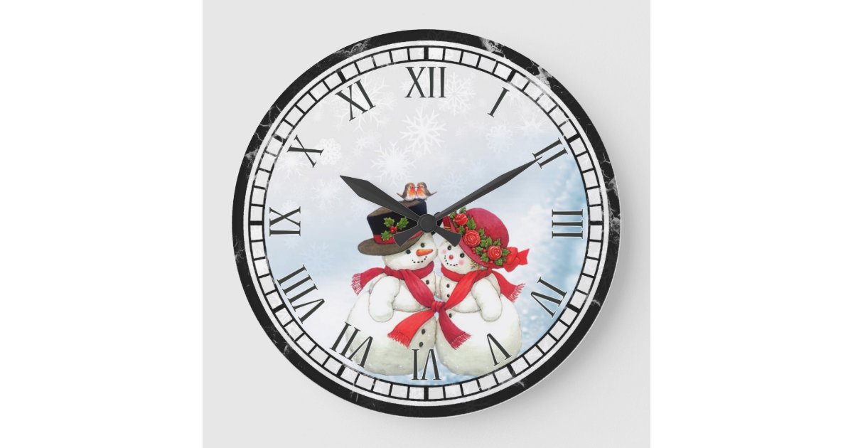 Christmas wall clock Zazzle
