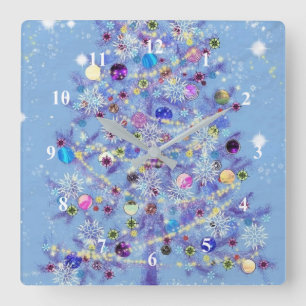 Christmas Wall Clock Beautiful Christmas Tree