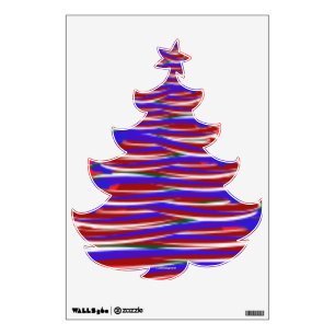 CHRISTMAS WALL DECAL - CHRISTMAS TREE - REUSABLE