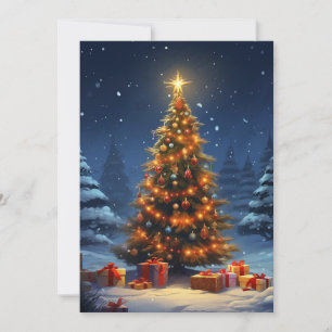 Christmas wallpaper invitation
