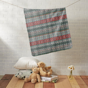 Christmas warm knitting baby blanket
