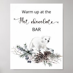 Christmas Warm up at the hot chocolate bar Poster