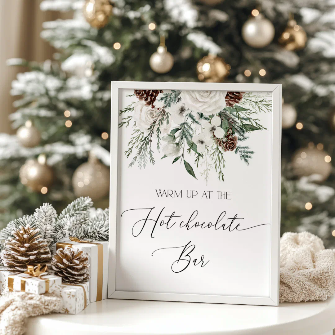 Christmas Warm up at the hot chocolate bar Poster