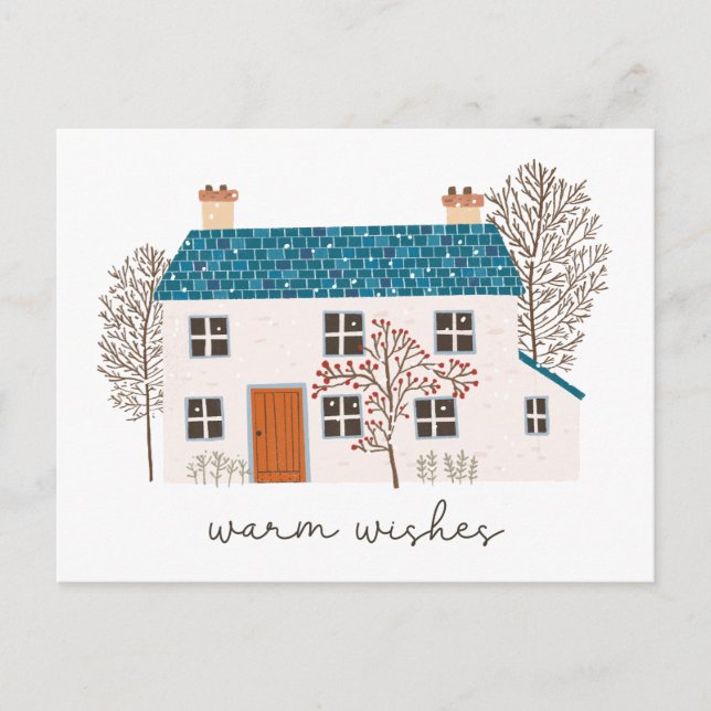  Christmas Warm wishes  Holiday Postcard (Front)