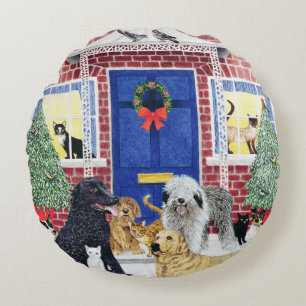 Christmas Warmth Round Pillow