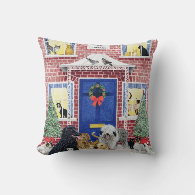 Christmas Warmth Throw Pillow (Front)