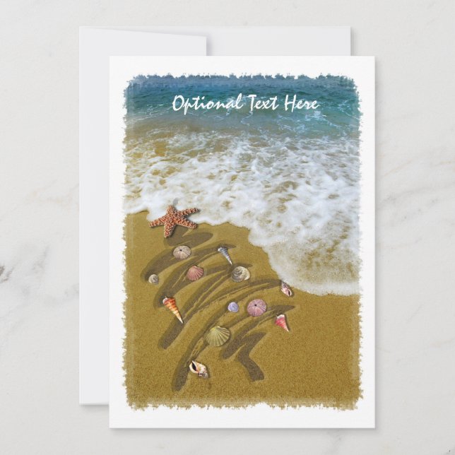 Christmas Washed Up on Shore Invitation (Front)