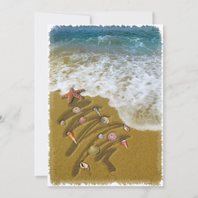 Christmas Washed Up on Shore Invitation (Front)