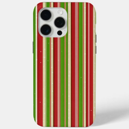 Christmas Washi Tape Stripes iPhone 15 Pro Max Case