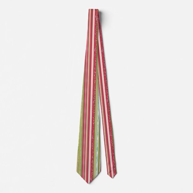 Christmas Washi Tape Stripes for Zazzle Neck Tie. Tie (Front)
