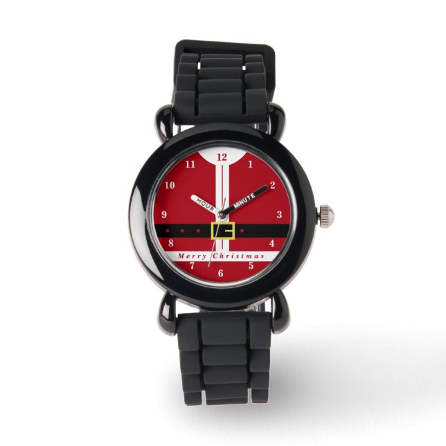 Christmas Watch Gift Funny Santa Claus Design (Front)