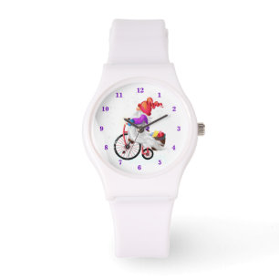 Christmas Watch Gnome with Bike and Gifts 