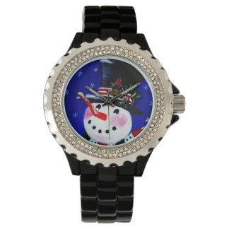 Christmas,watch,snowman,Cardinal,red,birds Watch