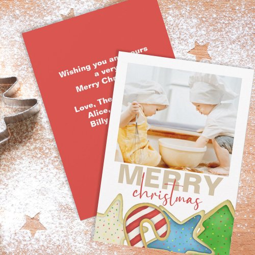 Christmas Watercolor Cute Cookies 1 Photo Holiday