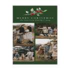 Christmas Watercolor Floral Five Photo Collage