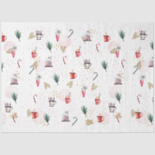 Christmas Watercolor GoldI Design 1 Tissue Paper