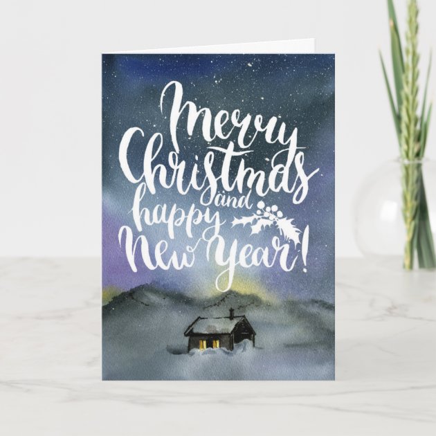 Christmas | Watercolor - Happy New Year House Holiday Invitation