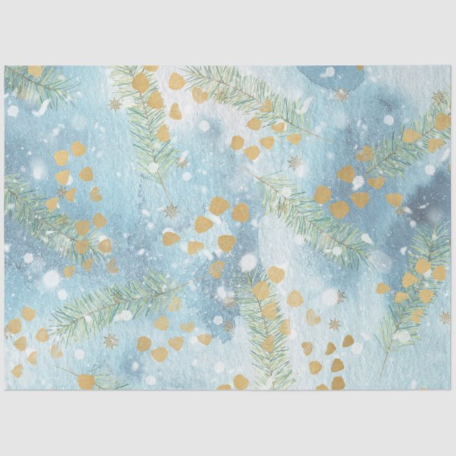Christmas Watercolor Paper II Design 7 (Front)