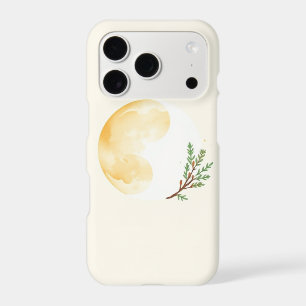 Christmas Watercolor Phone Case - Gold & Cream
