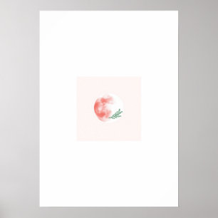 Christmas Watercolor Poster - Red & Green