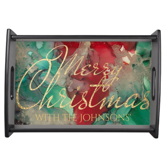 Christmas WaterColor Serving Tray (Front)