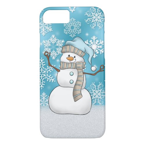 Christmas watercolor snowman 87 case