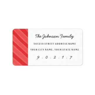 Christmas Watercolor Stripe Custom Address Labels