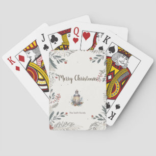 Christmas Watercolour Greetings Poker Cards