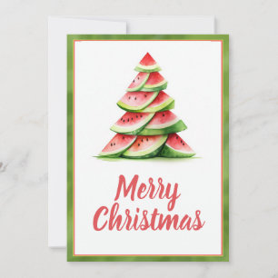 Christmas Watermelon Tree Holiday Card