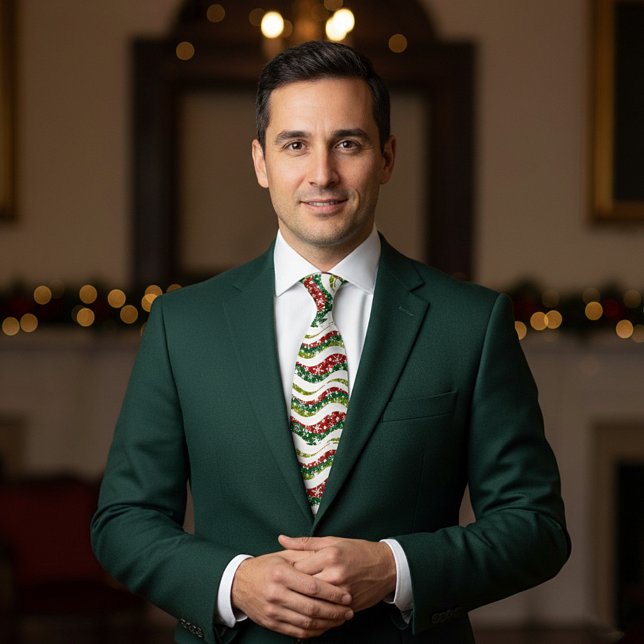 Christmas waves and snowflakes  neck tie (Creator Uploaded)