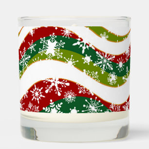 Christmas waves and snowflakes  scented candle