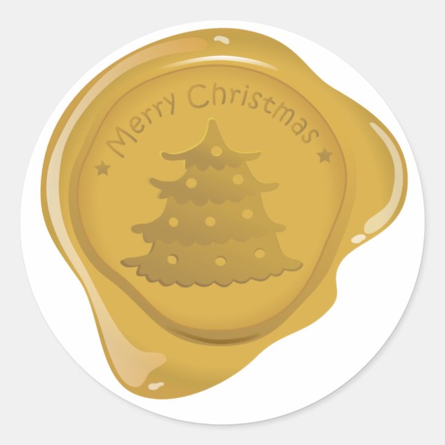 Christmas wax seal icon - christmas tree (Front)