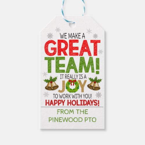 Christmas We Make a GREAT Team Gift Tag