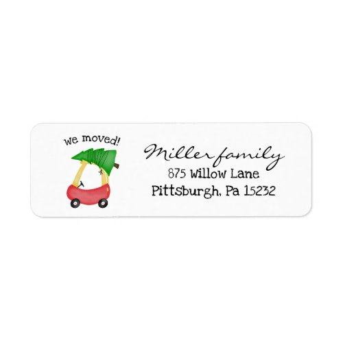 Christmas  We moved Return address label