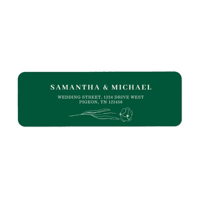 Christmas Wedding address Label