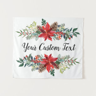 Christmas Wedding Back Drop, Holiday Photo Booth T Tapestry