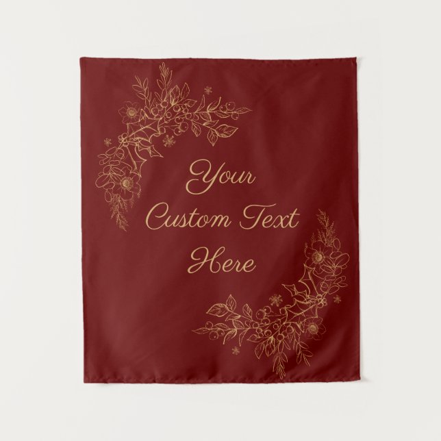 Christmas Wedding Backdrop, Reception Photo Booth (Front)