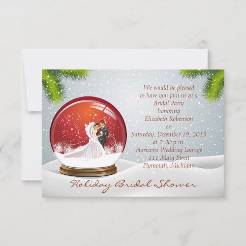 Christmas Wedding Bridal Shower Invitation