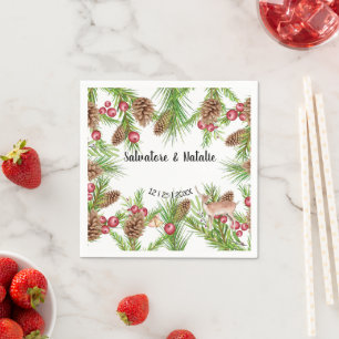 Christmas Wedding Bridal Shower Wedding Reception Napkins