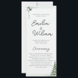 Christmas Wedding Ceremony Program<br><div class="desc">For more advanced customization of this design,  simply select the "Customize It" button above!</div>