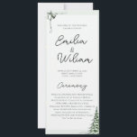 Christmas Wedding Ceremony Program<br><div class="desc">For more advanced customization of this design,  simply select the "Customize It" button above!</div>