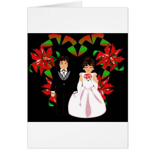 Christmas Wedding Couple Customizable Cards (Front)