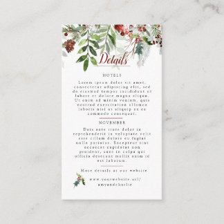 Christmas Wedding Details with QR Enclosure Card