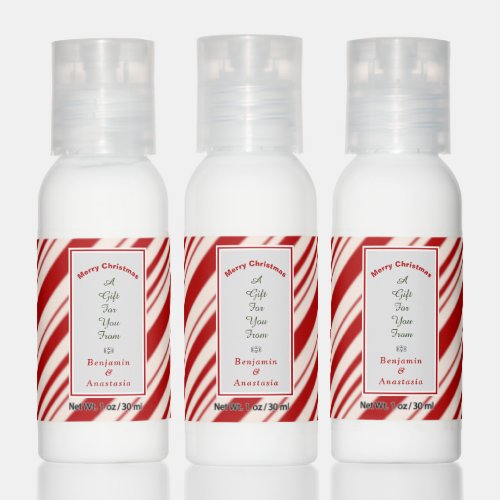 Christmas Wedding Engaged Couple Red Personalize Hand Lotion