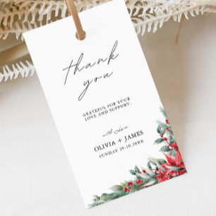 Christmas Wedding Favor Tag Template,