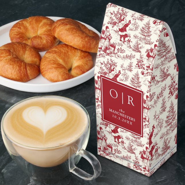 Christmas Wedding Favor Toile Santa Roasted Coffee (Breakfast)