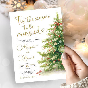 Christmas Wedding Holiday Winter Wedding Invitation