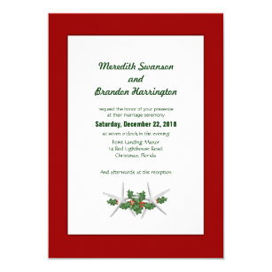 christmas wedding invitations zazzle