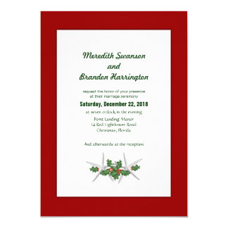 Christmas Wedding Invitations Announcements Zazzle Festive Christmas Wedding Invitation